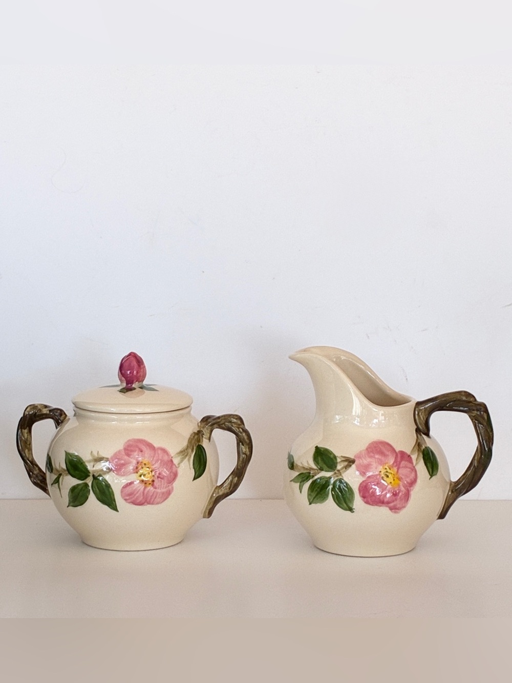 Vintage (‘66) Franciscan Desert Rose Cream/Sugar Set